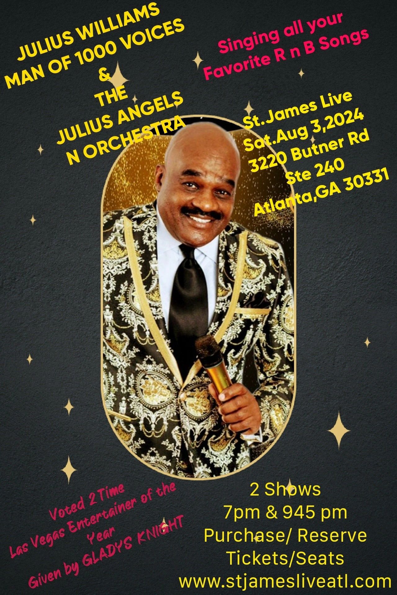 Julius Williams Man of 1000 Voices Julius Angels N Orchestra St. James Live promotional
