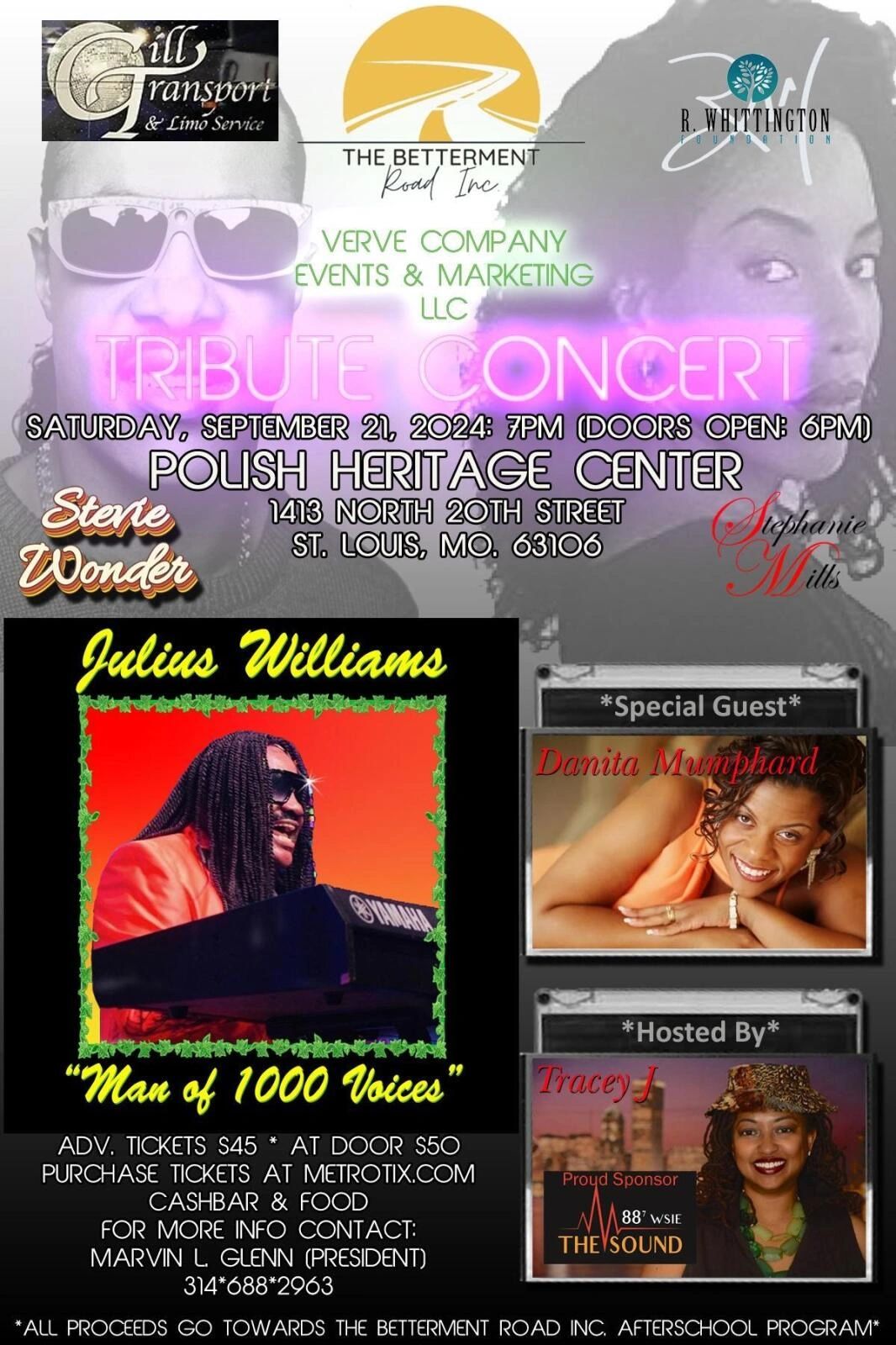 Tribute concert September 2024 Polish Heritage Center St. Louis poster